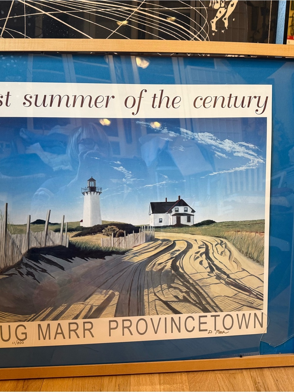 Provincetown Blue Lighthouse Beach Lithograph by Doug Marr # 11 of 800